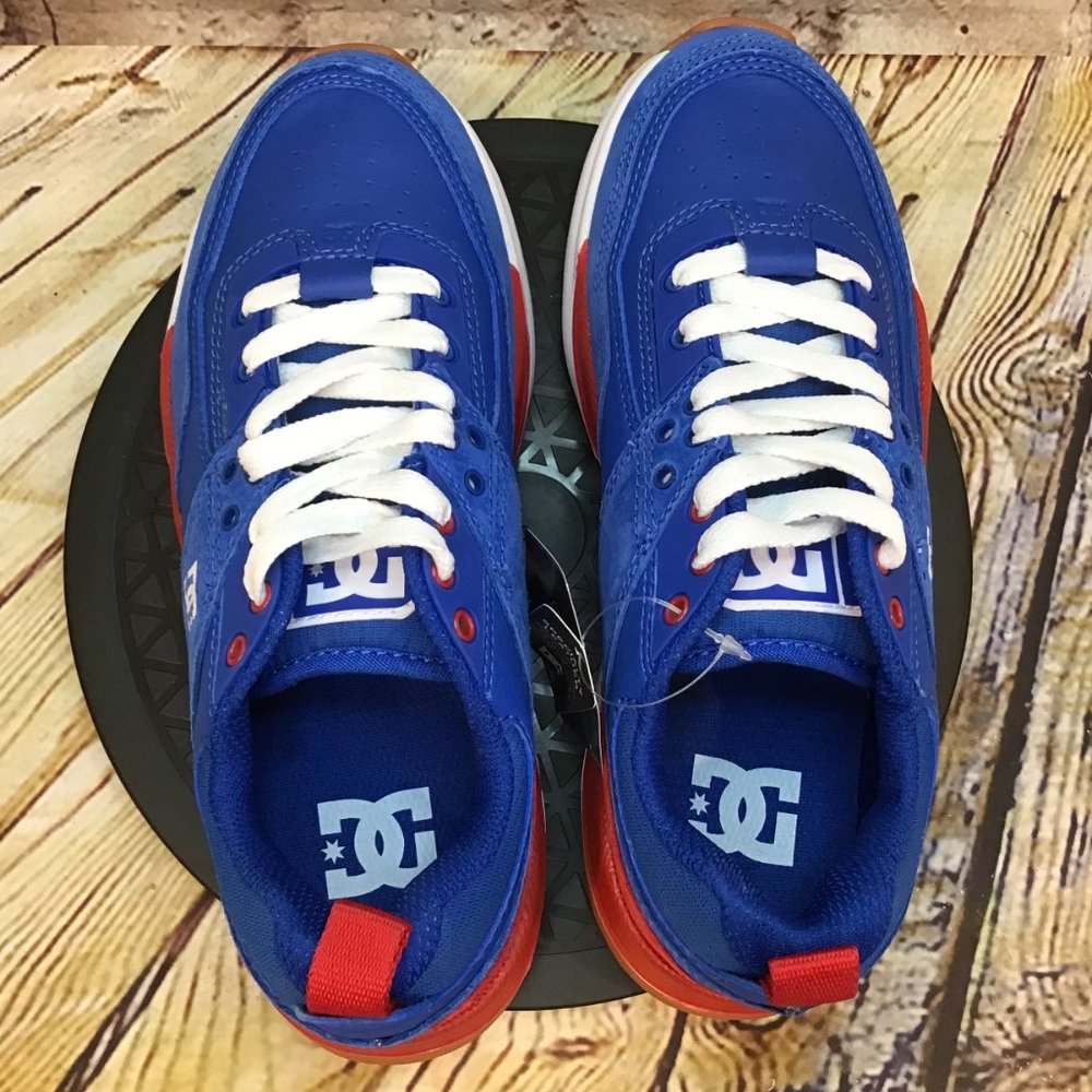 DC Shoe Company Women's Blue Leather Low Lace Up Skate Shoes Sneakers Size 7 - Picture 4 of 8